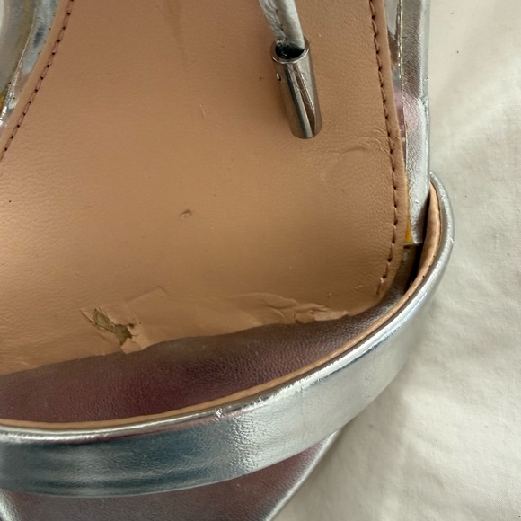 Badgley Mischka Silver Embellished Heels - Picture 7 of 7